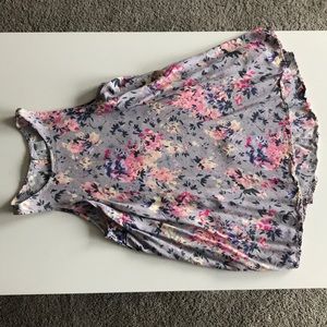 Grey floral blouse